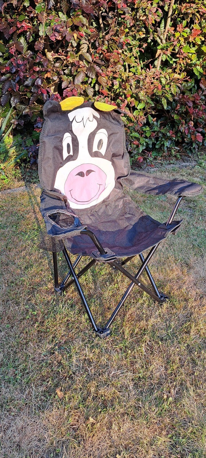 Stoel camping kinderen. Opvouwbaar. Koe, Ophalen, Zo goed als nieuw, Inklapstoel