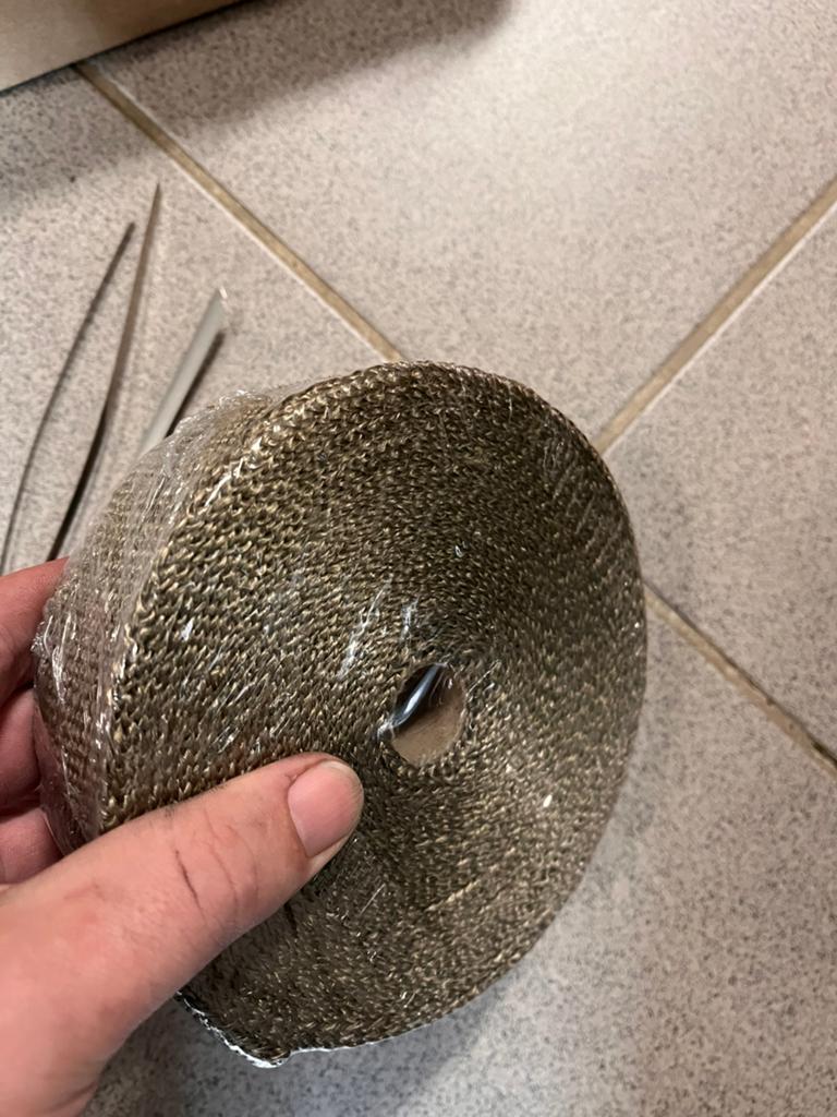Titanium uitlaat wrap 15m x 5cm, Ophalen of Verzenden