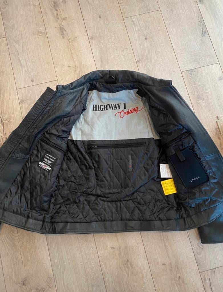 Highway 1 Cruising Leren Motorjas, Motoren, Kleding | Motorkleding, Ophalen of Verzenden, Tweedehands, Heren, Jas | leer
