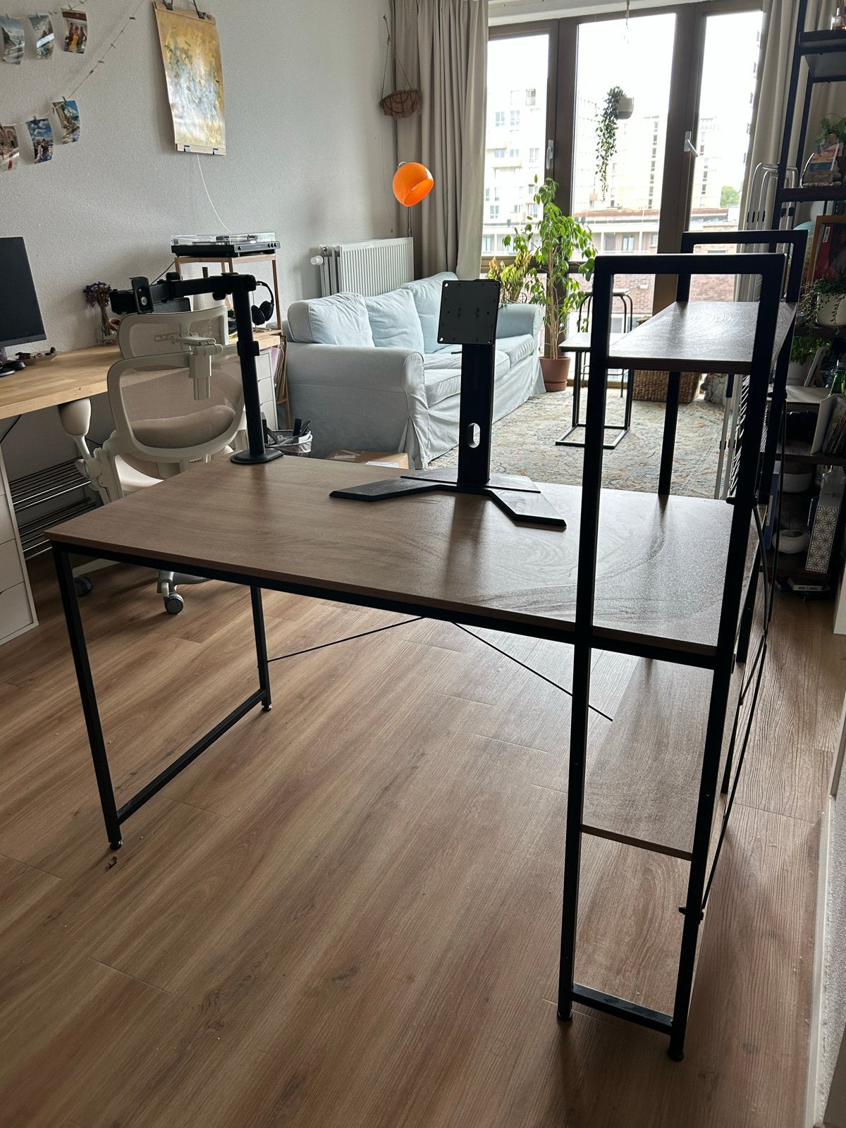 Computer / werk / studie bureau, Ophalen, 120 cm, Spaanplaat of MDF, Bruin