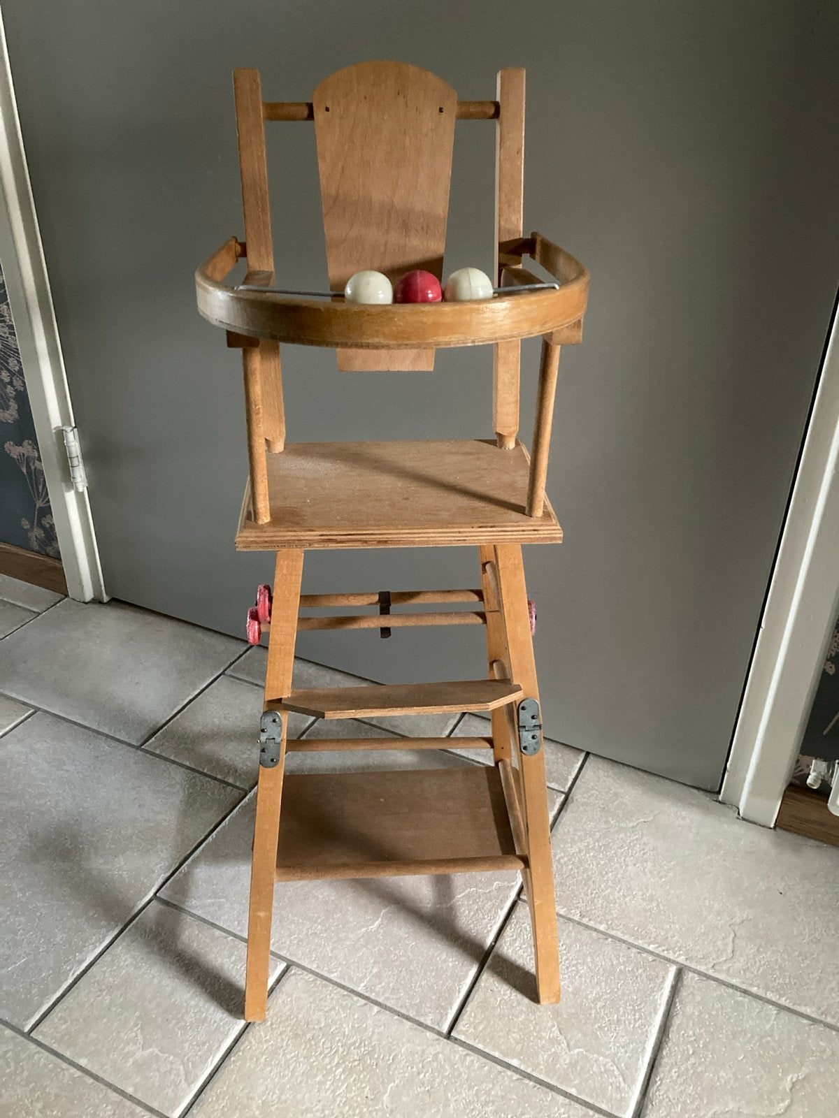 Vintage Houten Poppen Kinderstoel, Ophalen, Gebruikt, Babypop