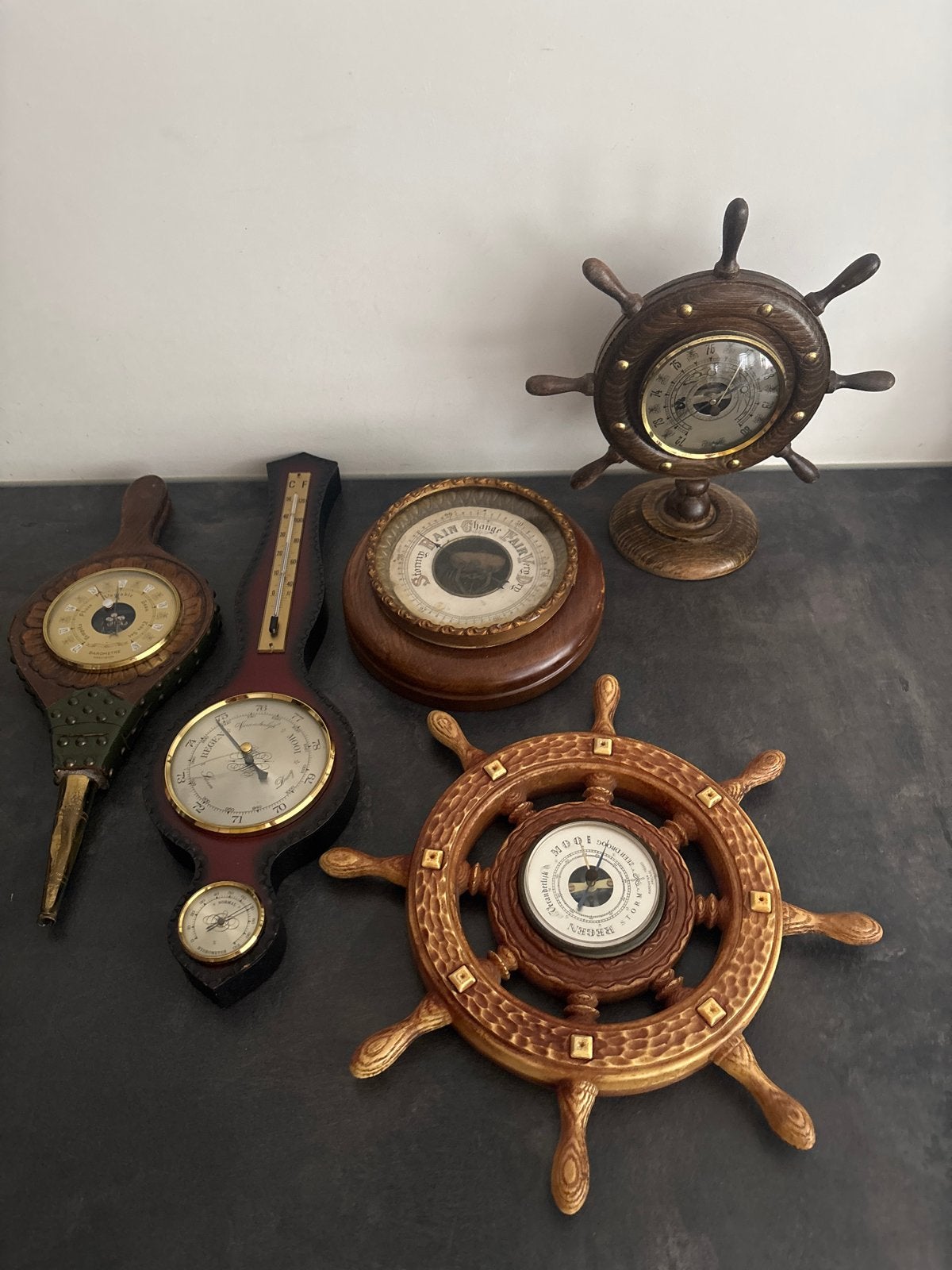 Antieke Barometers en Weerstations - Diverse Modellen, Ophalen of Verzenden, Gebruikt, Barometer