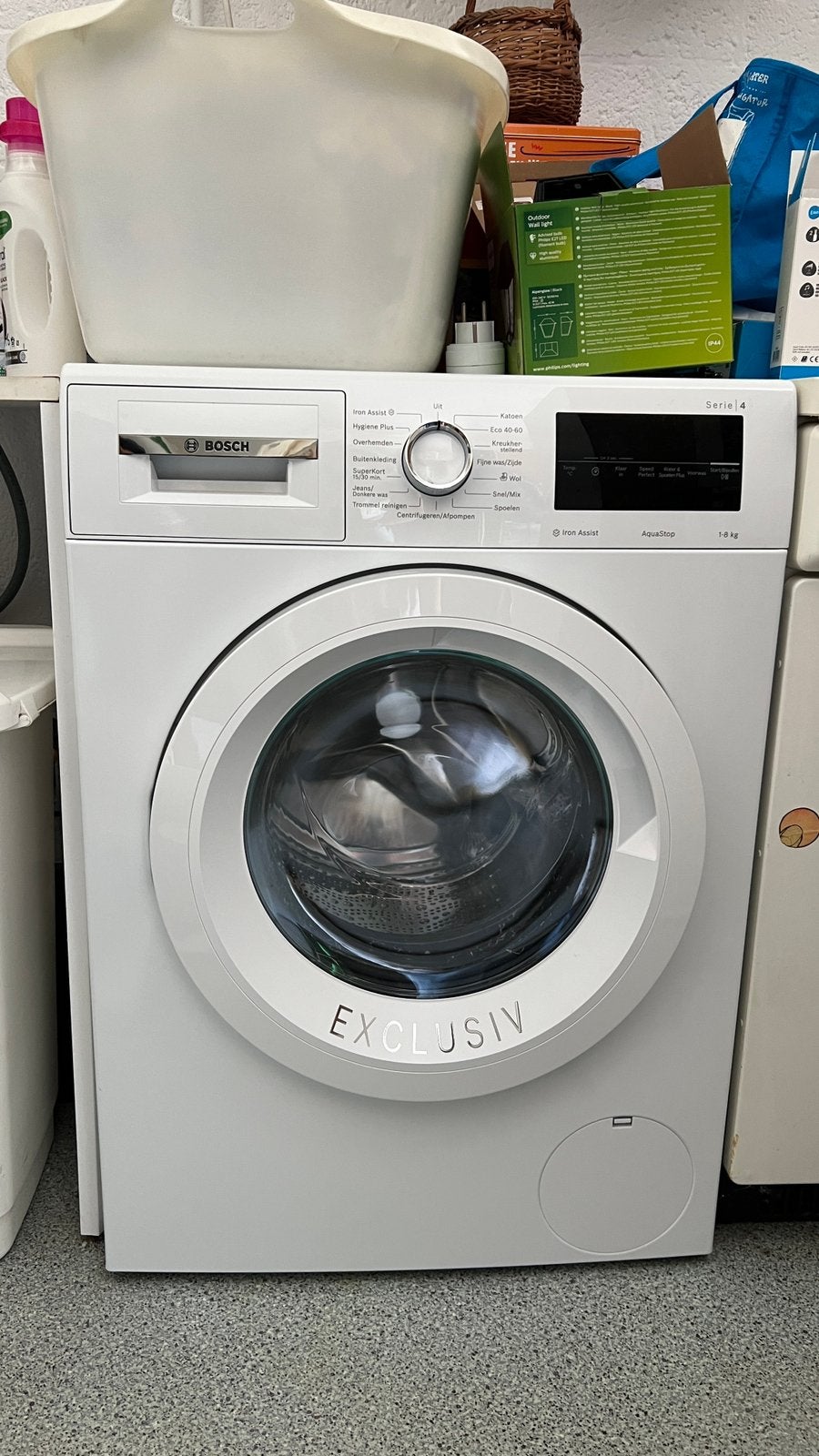 Wasmachine Bosch EXCLUSIV - zo goed als nieuw, Ophalen, Zo goed als nieuw, 85 tot 90 cm, Energieklasse A of zuiniger