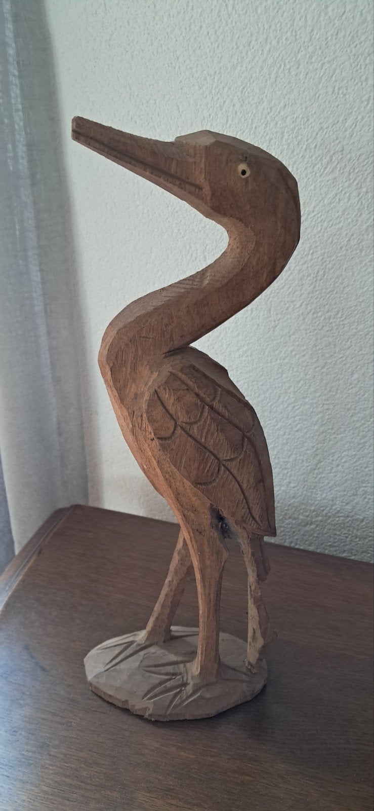 Tropisch Houten Handgesneden Vogel:, Ophalen of Verzenden