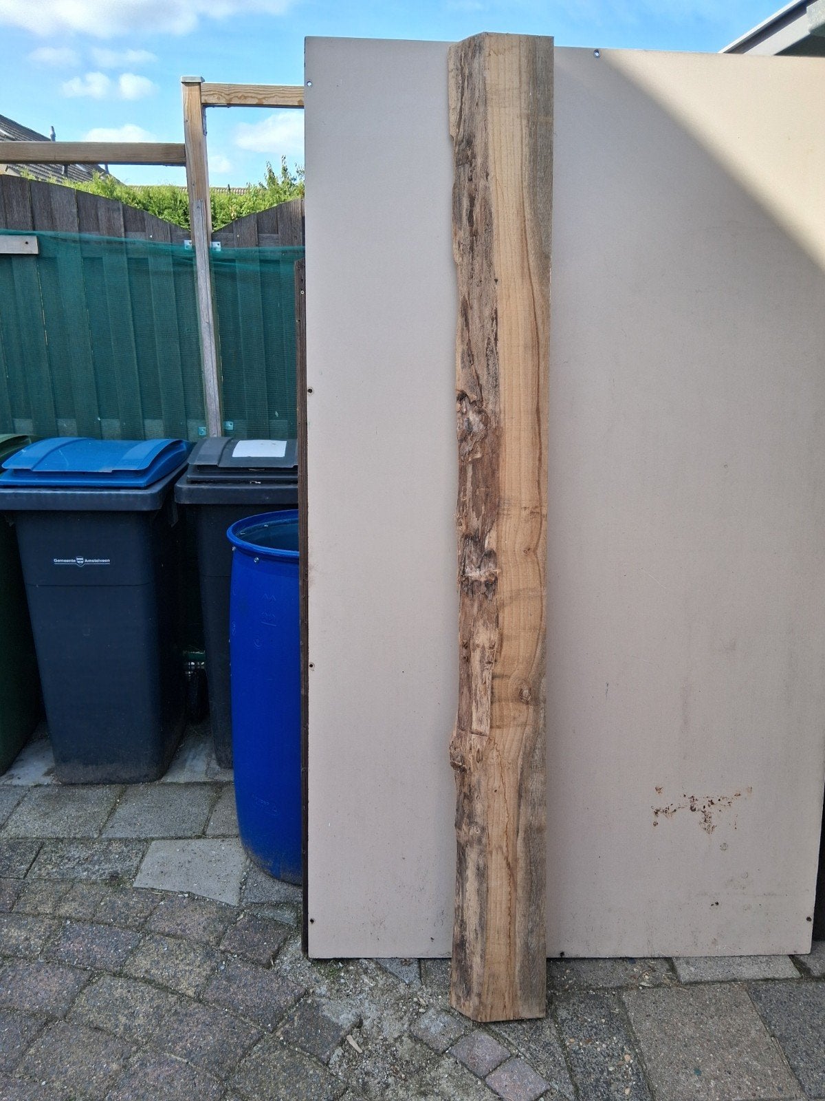 Robuuste houten plank - Ideaal voor diverse projecten, Doe-het-zelf en Verbouw, Ophalen, Gebruikt, 25 tot 50 mm, 200 tot 250 cm