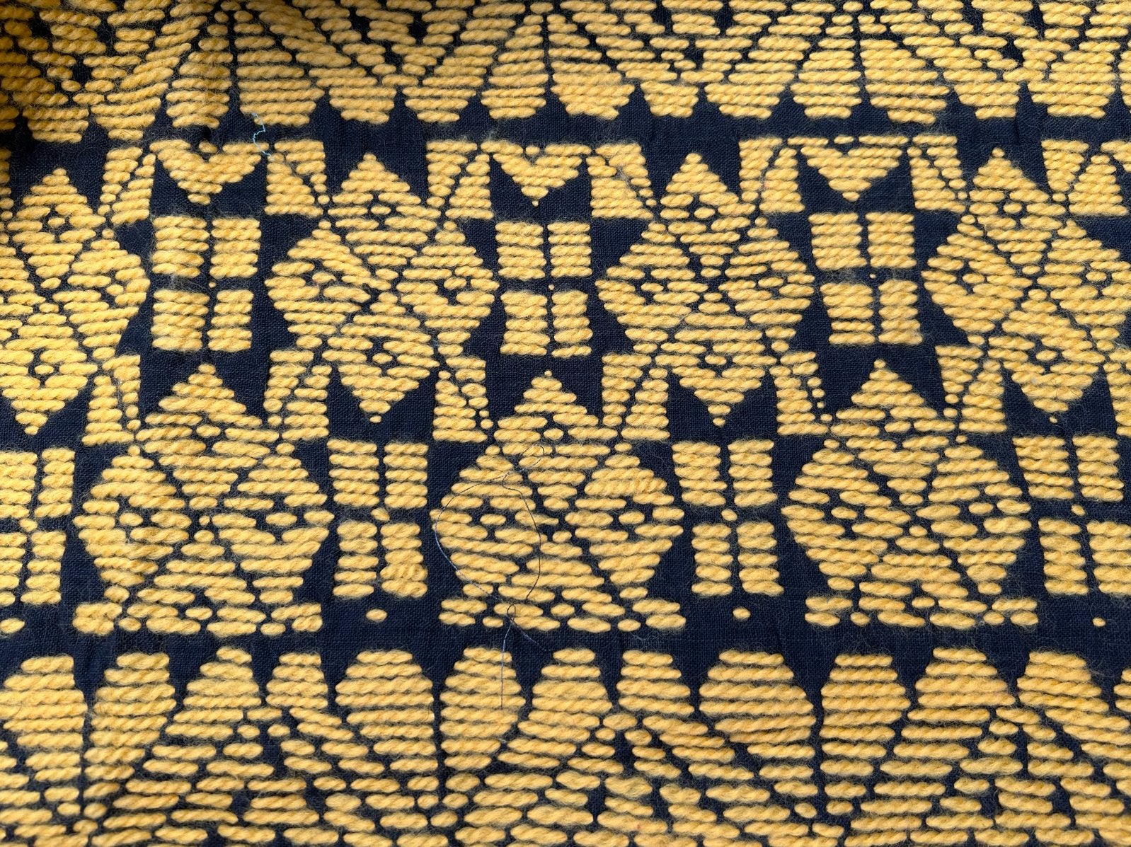 Prachtige geweven poncho geel/zwart, Ophalen of Verzenden