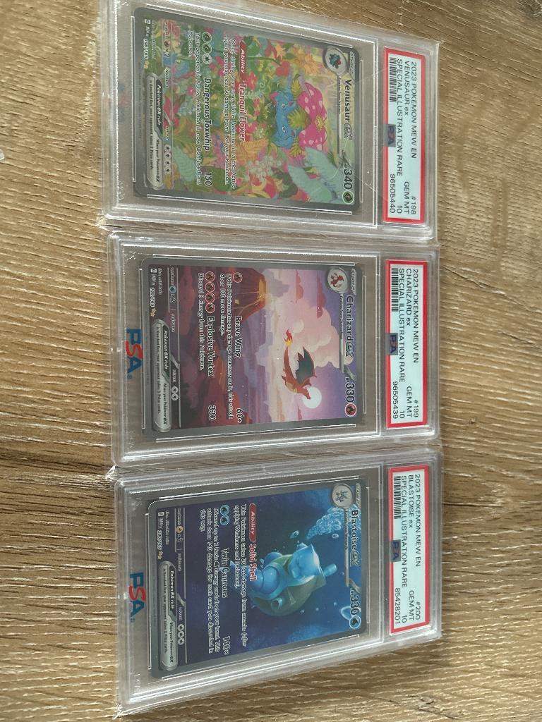 PSA10 Venusaur/Charizard/Blastoise, Ophalen of Verzenden, Nieuw, Meerdere kaarten