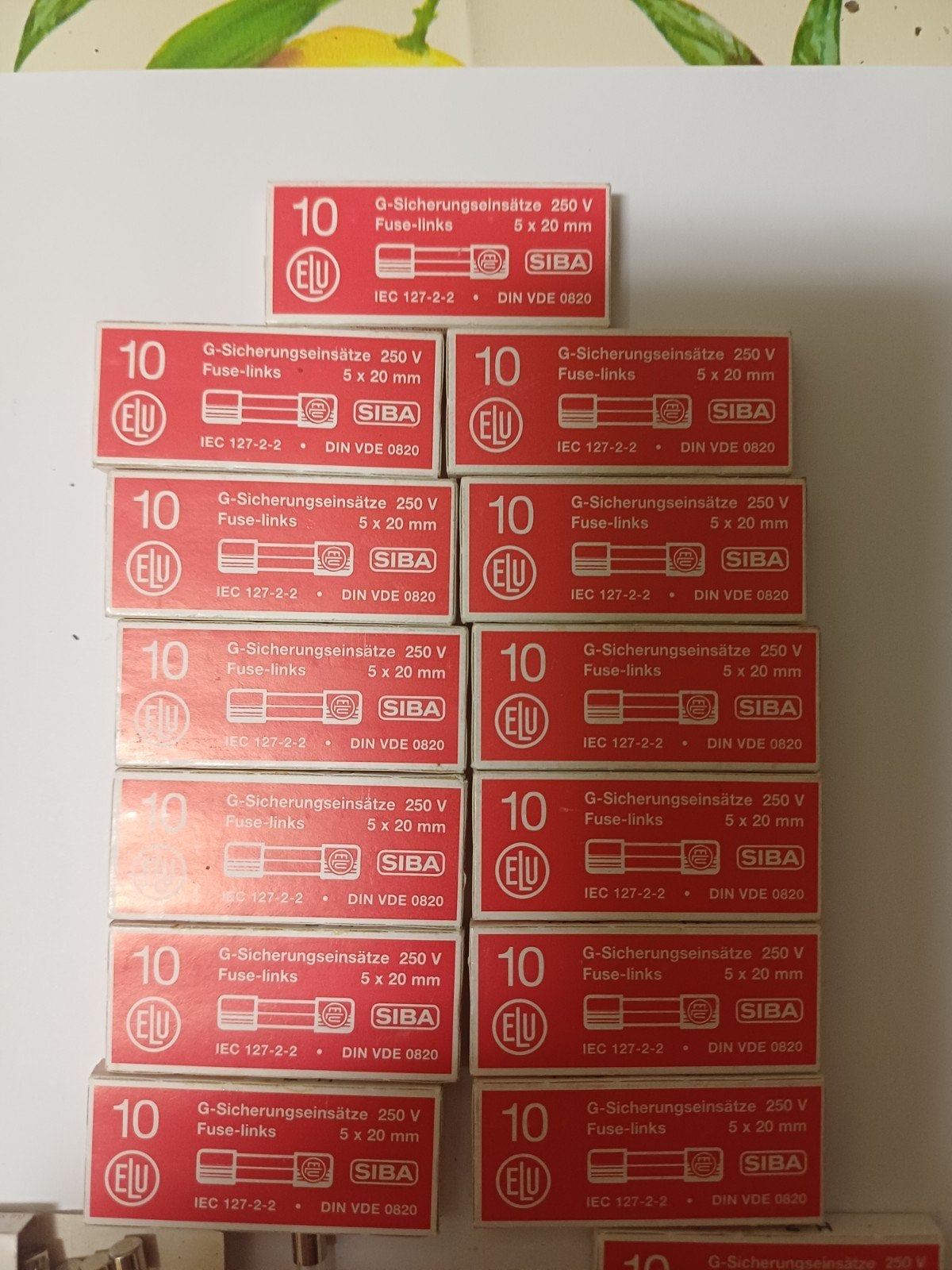 15 x SIBA G-Sicherungs-Einsätze 250V 5x20mm - 10 stuks, Ophalen of Verzenden, Nieuw