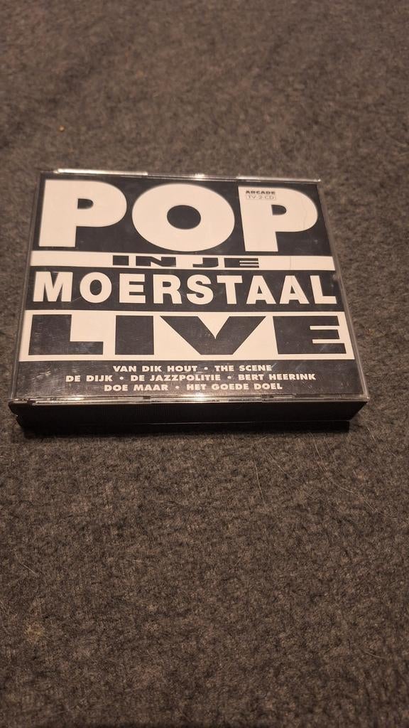 Pop in je Moerstaal Live - Diverse Artiesten (2CD), Ophalen of Verzenden, 1990 - 1999, Gebruikt, Boxset