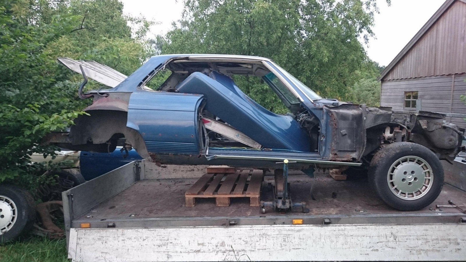 Mercedes sl slc w107 onderdelen sloop, Ophalen