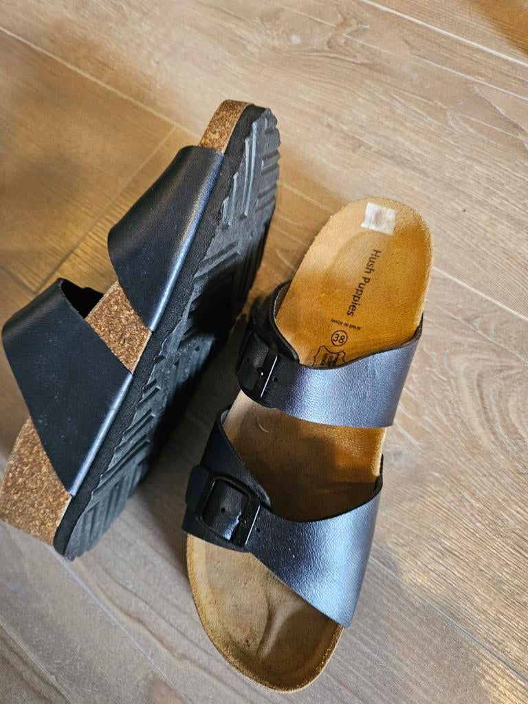 SLIPPERS ZGAN HUSH-PUPPIES BLAUW MT 38, Kleding | Dames, Schoenen, Slippers, Blauw, Ophalen of Verzenden, Zo goed als nieuw