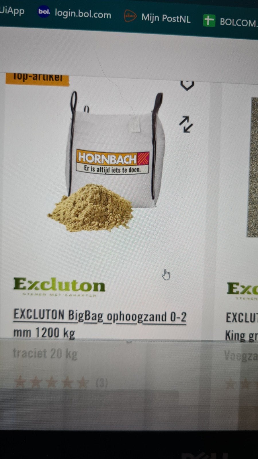 gratis ophoogzand 1200 kg, Ophalen