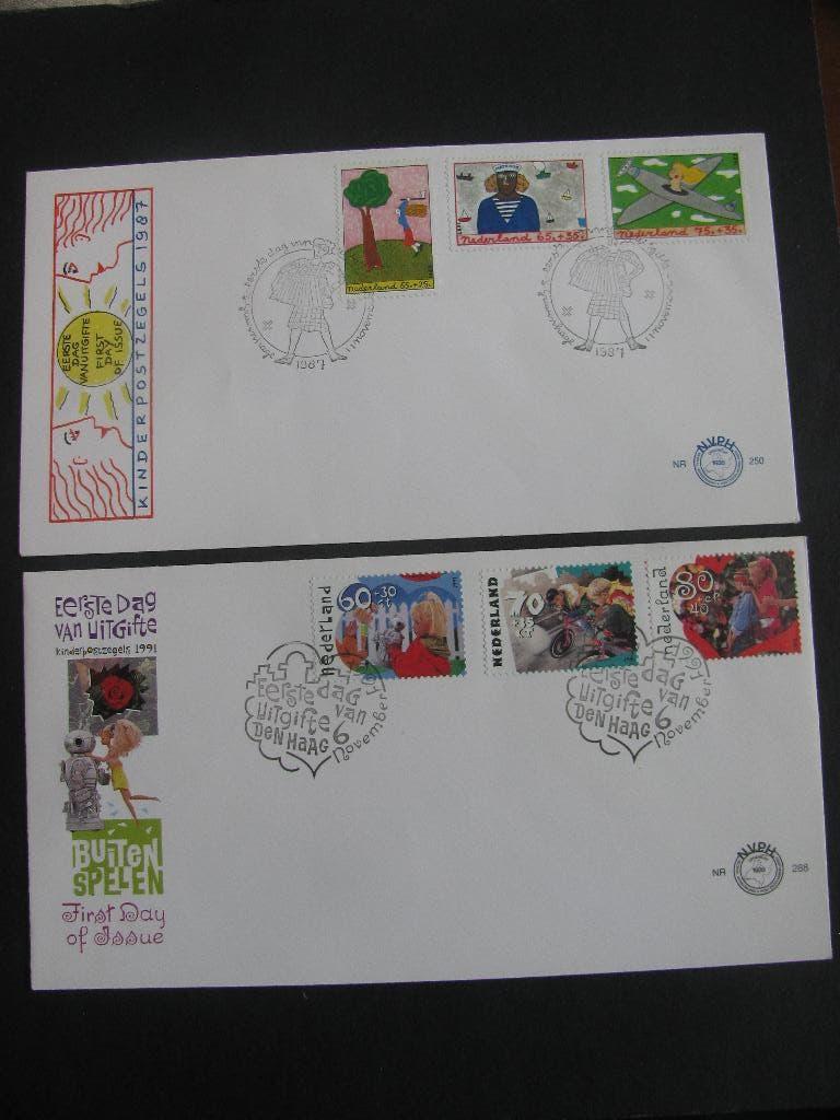 2 X Eerstedagenvelop - Kinderpostzegels Buitenspelen, Verzenden, Onbeschreven, Nederland