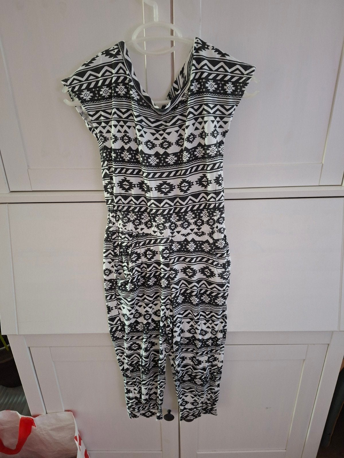 Zwart-witte jumpsuit met patroon - BPC Bonprix Collection, Ophalen, Meisje, BPC Bonprix Collection, Overige typen