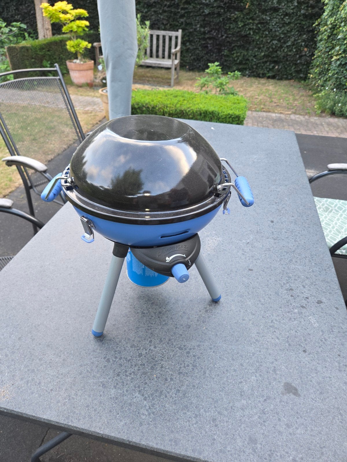 Campingaz kookset met bakplaat, pannendrager en wok, Caravans en Kamperen, Ophalen, Gebruikt