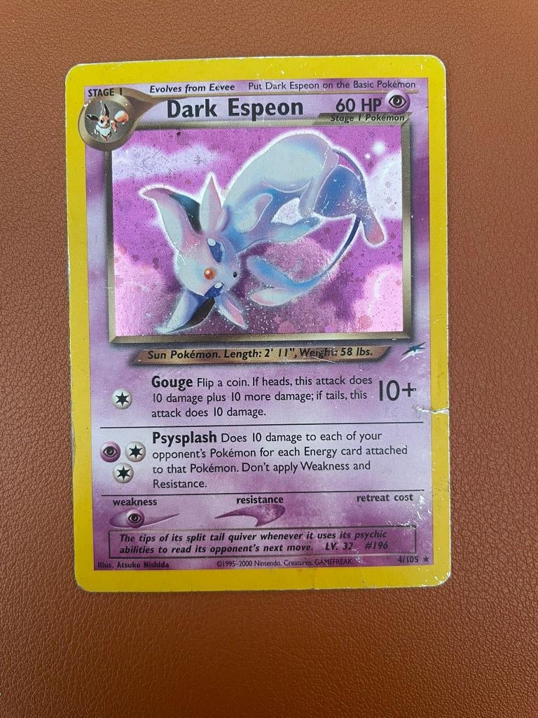 Dark Espeon 4/105, Neo Destiny, Ophalen of Verzenden, Zo goed als nieuw, Losse kaart, Foil