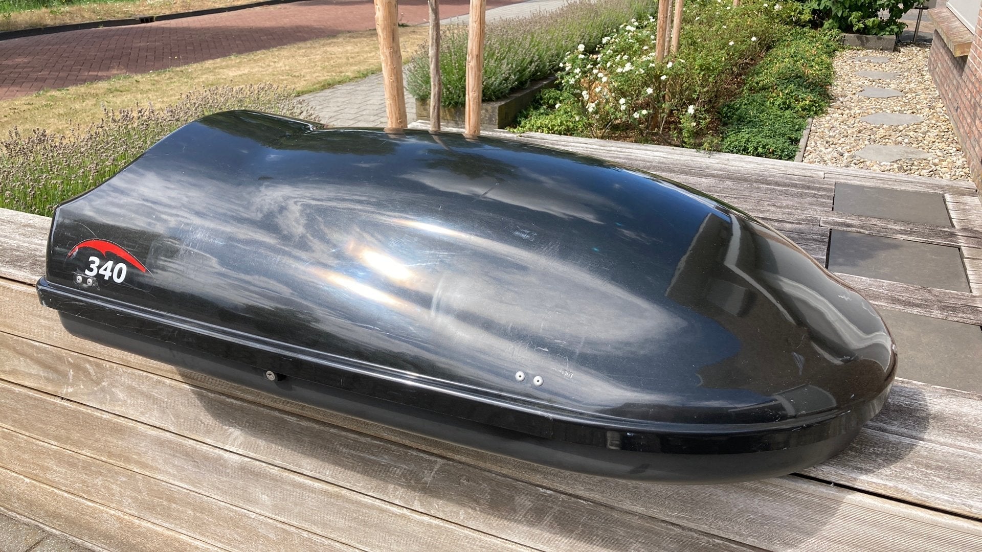 Dakkoffer met beugels tbv bevestiging aan dakdragers., Auto diversen, Dakkoffers, Ophalen, Gebruikt