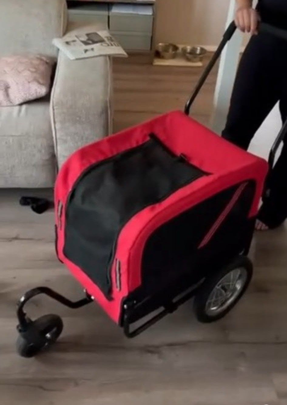Hondenbuggy en fietskar, Ophalen of Verzenden, Gebruikt, Hondenkar, Opvouwbaar