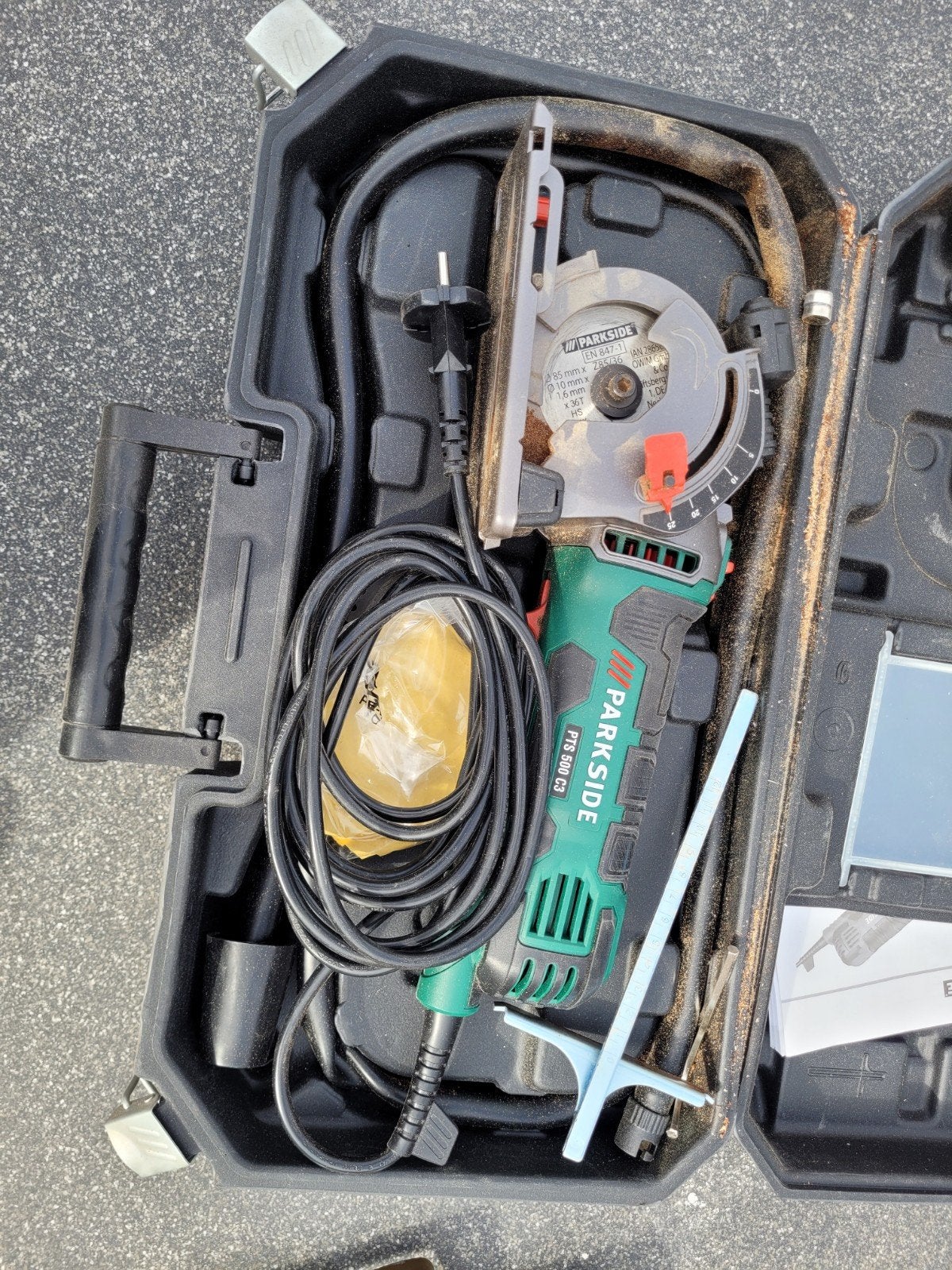 Invalzaag/Preciciezaag Parkside PTS 500 C3, Ophalen of Verzenden, 1200 watt of meer, Invalzaag, 30 tot 70 mm