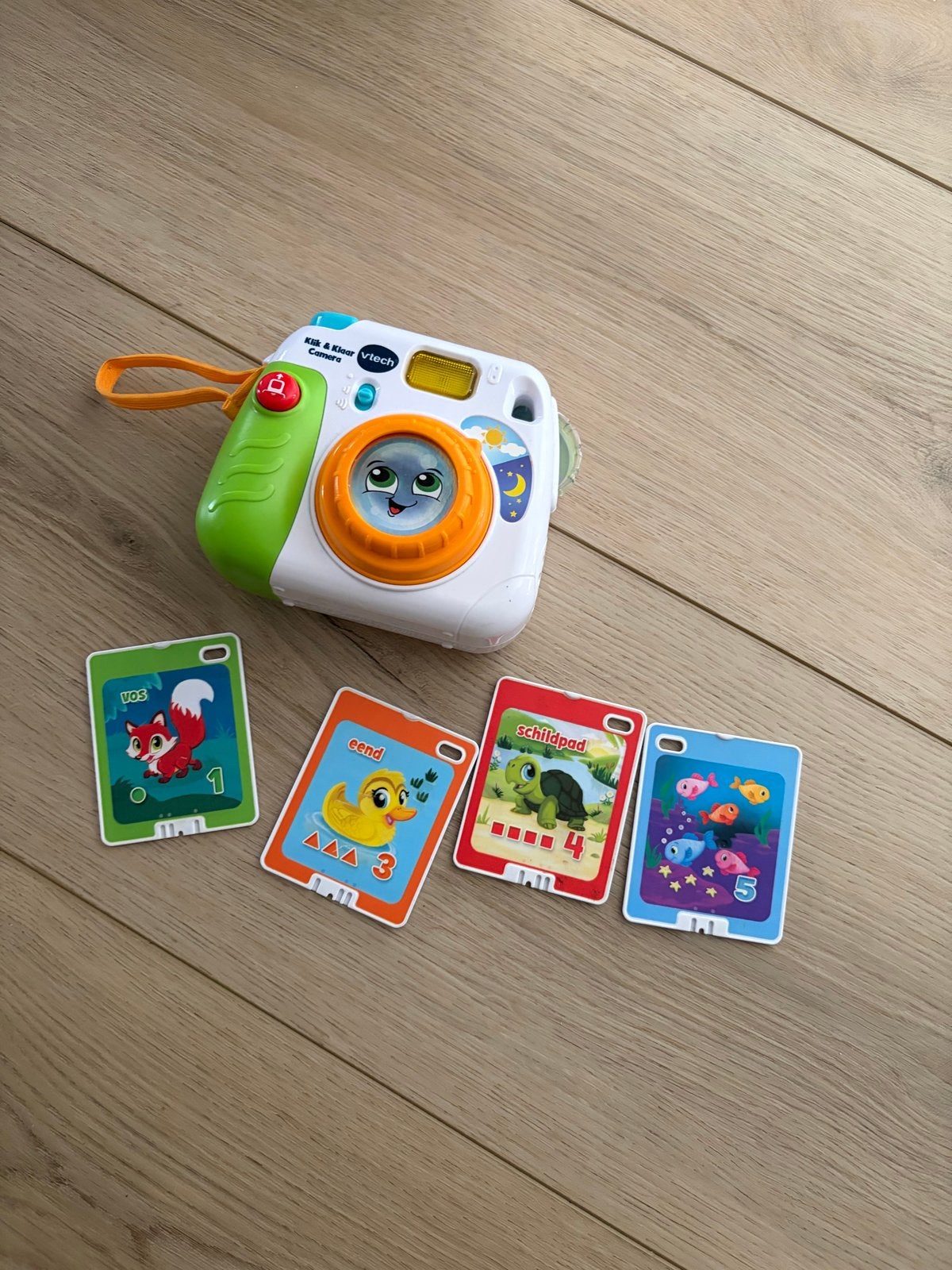 VTech Kiek & Boe Camera met 4 kaarten, Ophalen, Zo goed als nieuw, 6 maanden tot 2 jaar