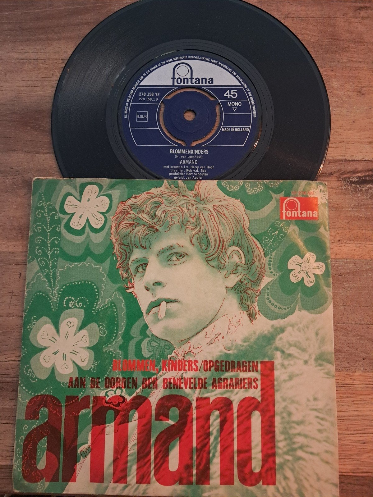 Armand - Bloemenkinderen, Cd's en Dvd's, Gebruikt, Fotohoes, 7 inch, Ophalen of Verzenden