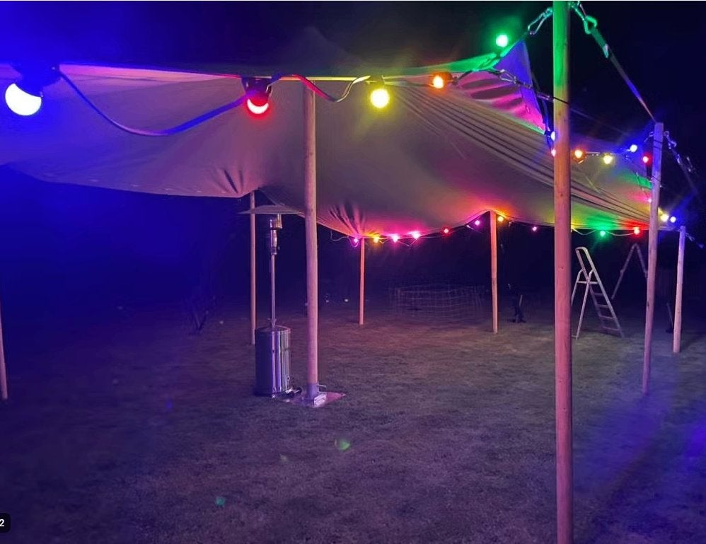 prikkabel lichtsnoer lichtkabel 60 meter 2x30meter, Overige materialen, Gebruikt, Minder dan 50 watt, Overige typen