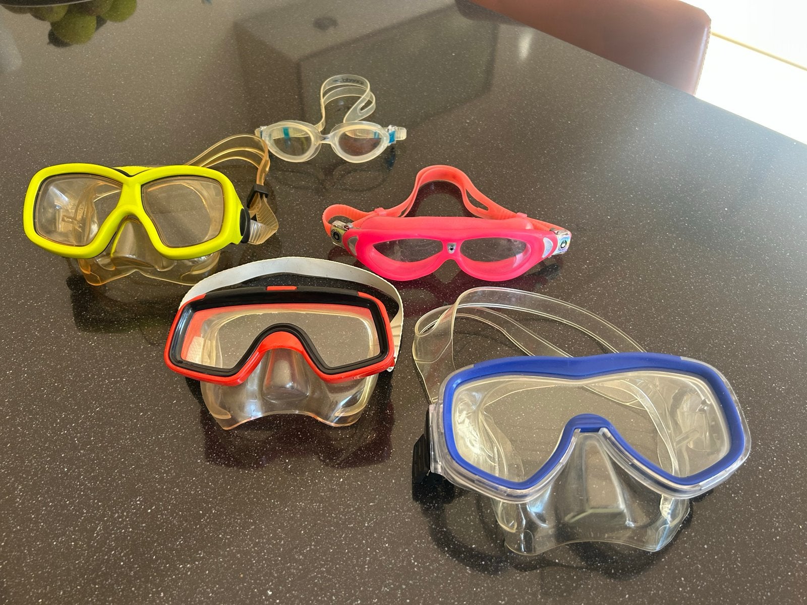 Diverse duikbrillen en zwembrillen - set van 5, Ophalen of Verzenden, Gebruikt, Duikbril of Snorkel