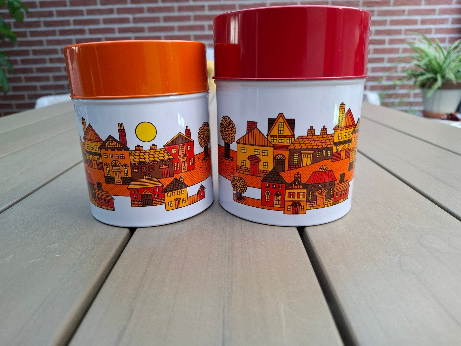 Vintage voorraadblikken set, Ophalen of Verzenden, Gebruikt