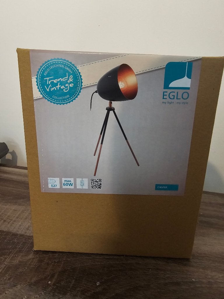 Tafel lamp vintage look nieuw, Eglo, Bureaulamp, Vintage, 44 cm