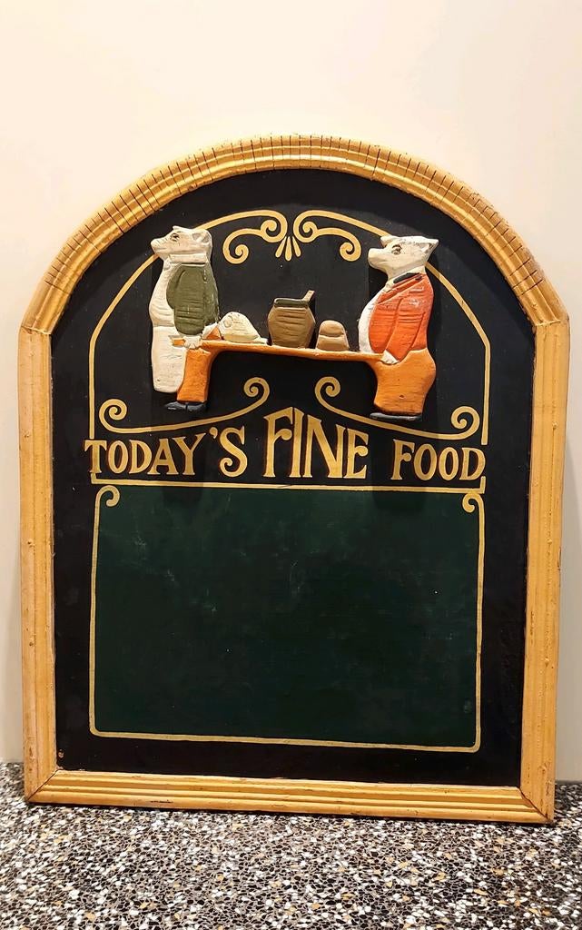 Vintage reclame krijtbord, Ophalen of Verzenden