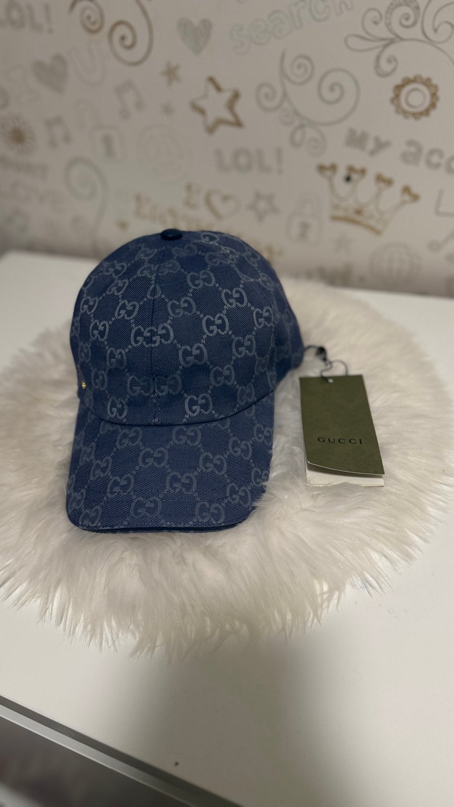 Gucci GG Canvas Baseballpet - Blauw, Ophalen of Verzenden, Nieuw, One size fits all, Pet