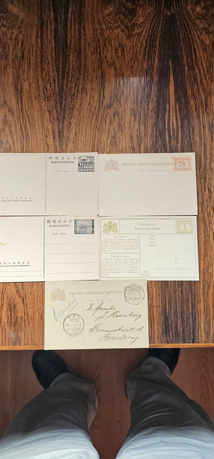 4 briefkaarten + 1 verhuiskaart Ned.Indië, Verzenden, Voor 1920, Overijssel