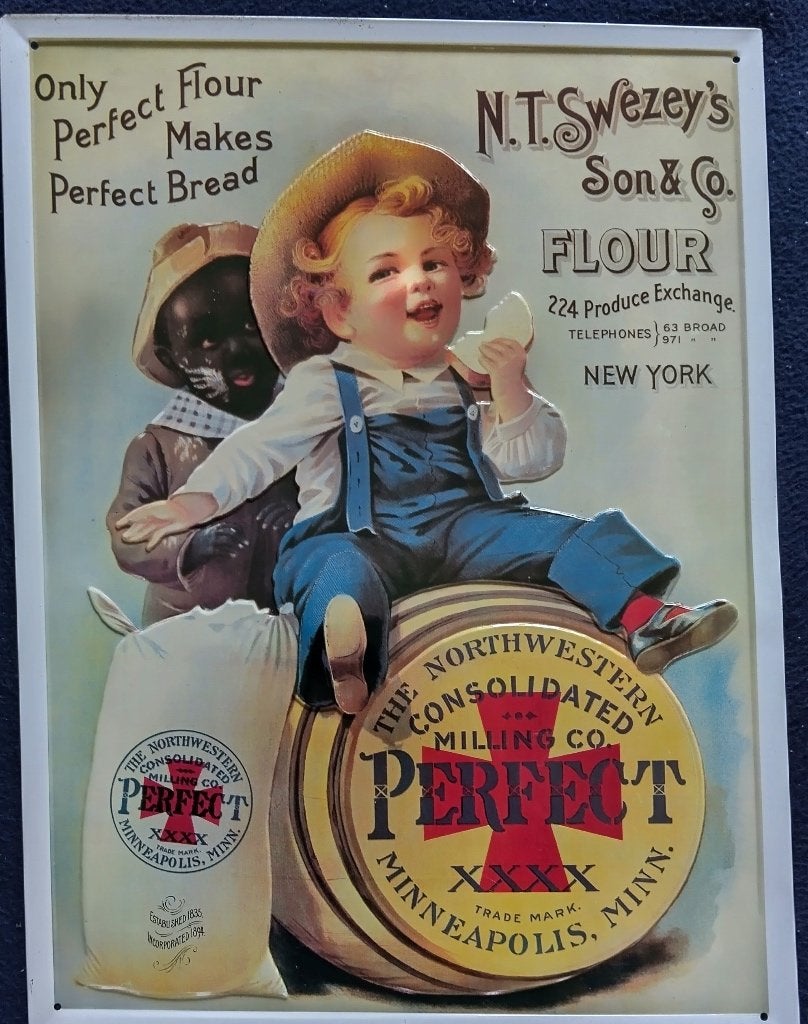 Reclame bord Swezey’s & Son Perfect Breadflour., Ophalen of Verzenden, Gebruikt, Reclamebord
