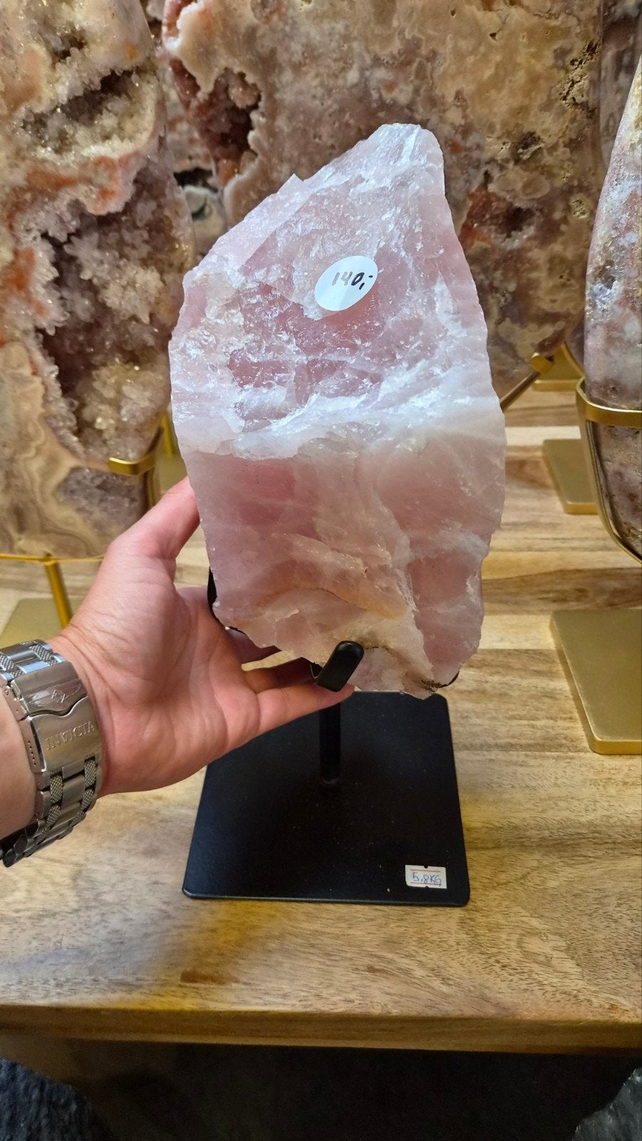 rozenkwarts op standaard 5,8 kilo, Ophalen of Verzenden