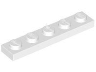 Lego plaatjes 1x5 wit 4 stuks nieuw, Ophalen of Verzenden, Nieuw, Losse stenen, Lego