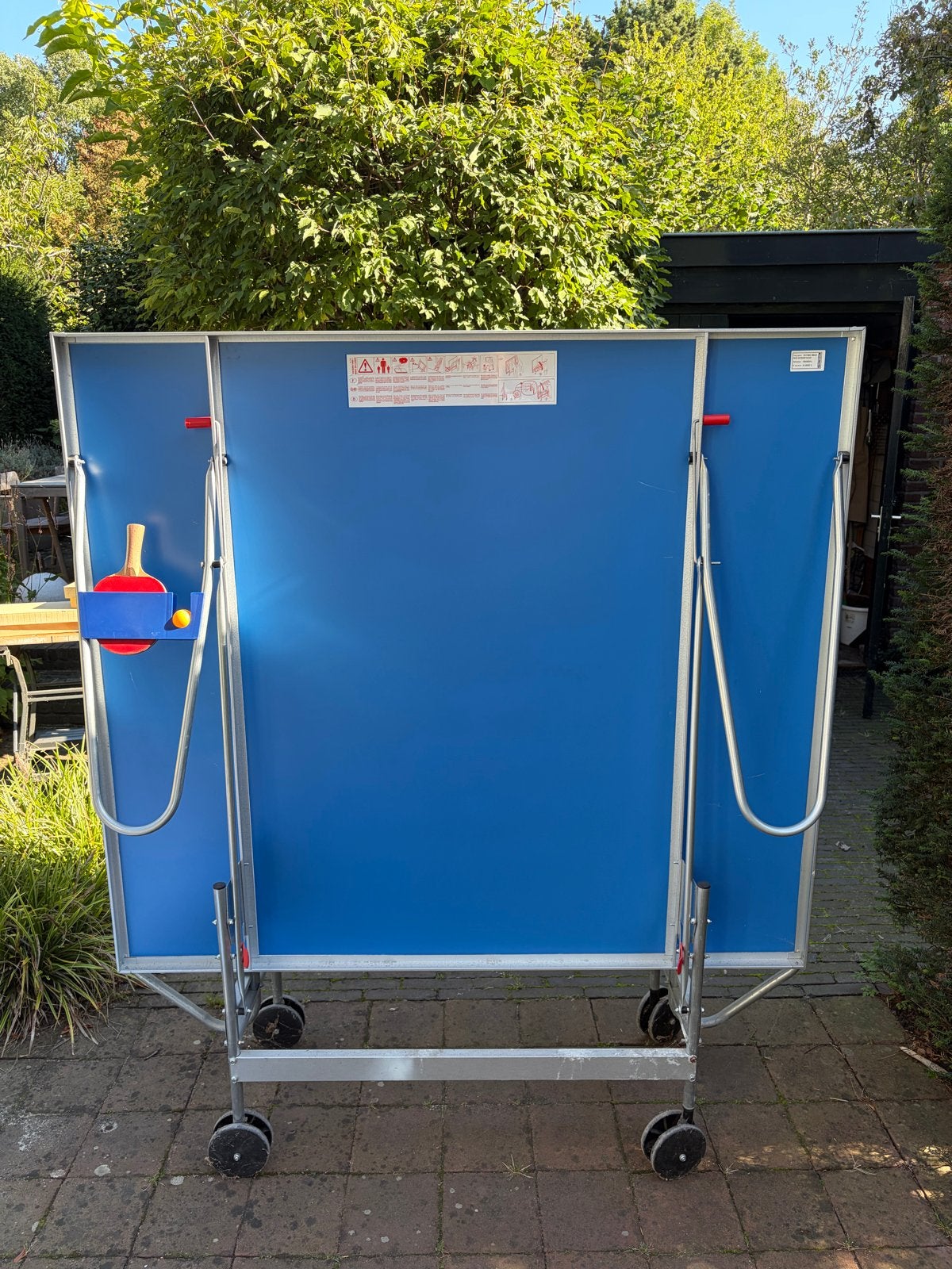 Tectonic Smash Outdoor Tafeltennistafel - Blauw, Ophalen, Gebruikt, Tafel Outdoor, Inklapbaar