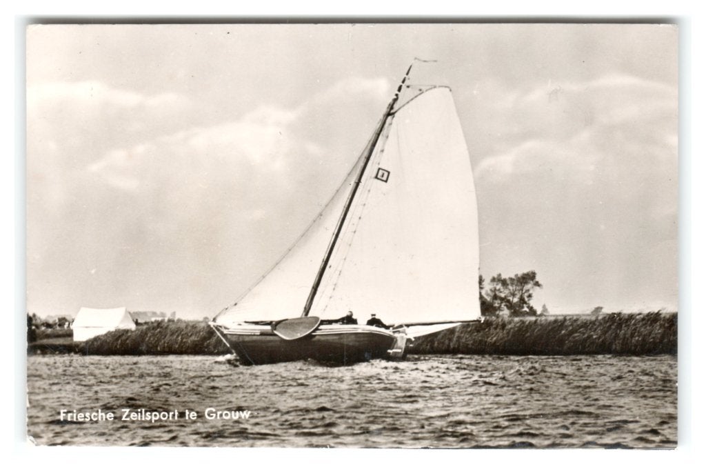 Grouw, Friesche Zeilsport te Grouw, Ophalen of Verzenden, 1940 tot 1960, Gelopen, Friesland