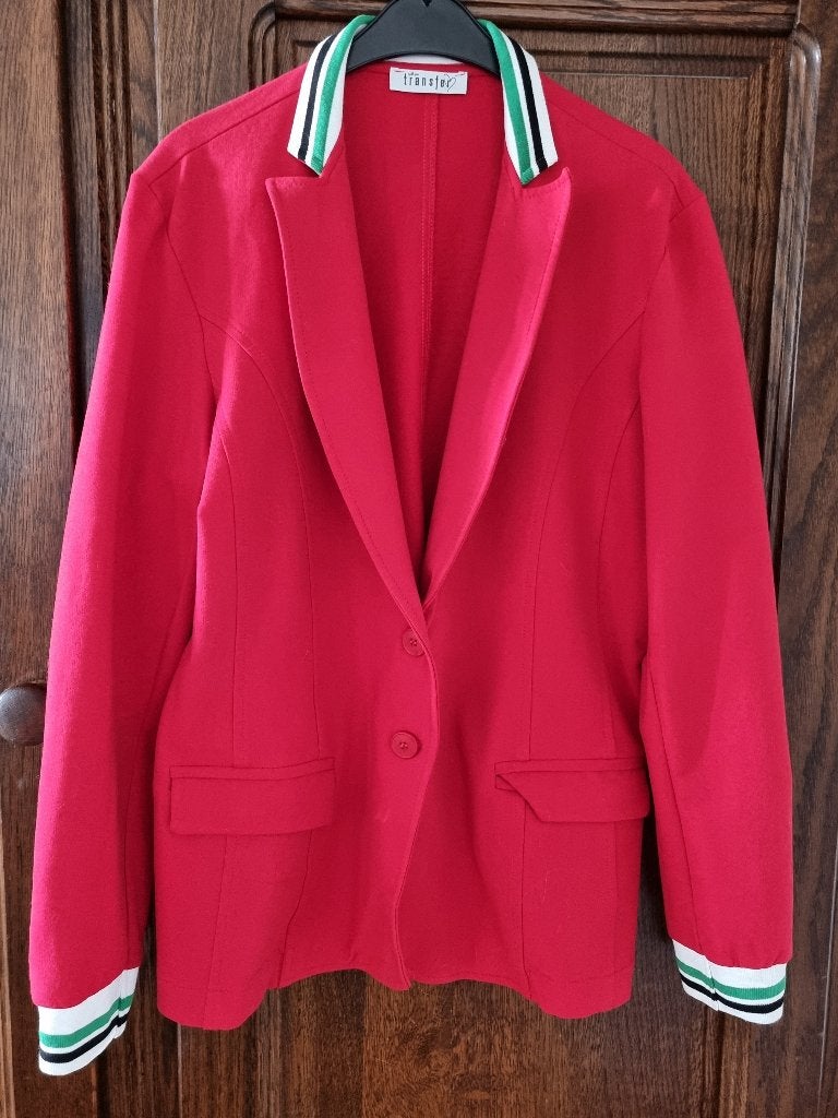 Transfer nieuwe mooi rood jasje m XXL, Verzenden, Maat 46/48 (XL) of groter, Nieuw, Jasje