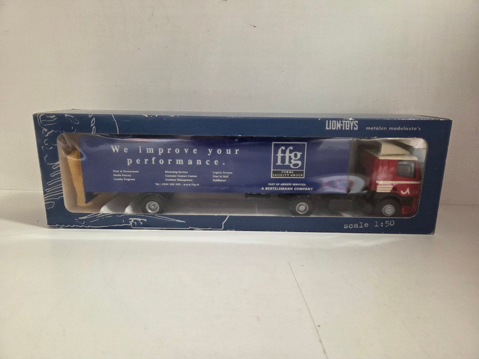 Lion Toys DAF CF Bertelsmann 1:50, ., Ophalen of Verzenden, Zo goed als nieuw, .
