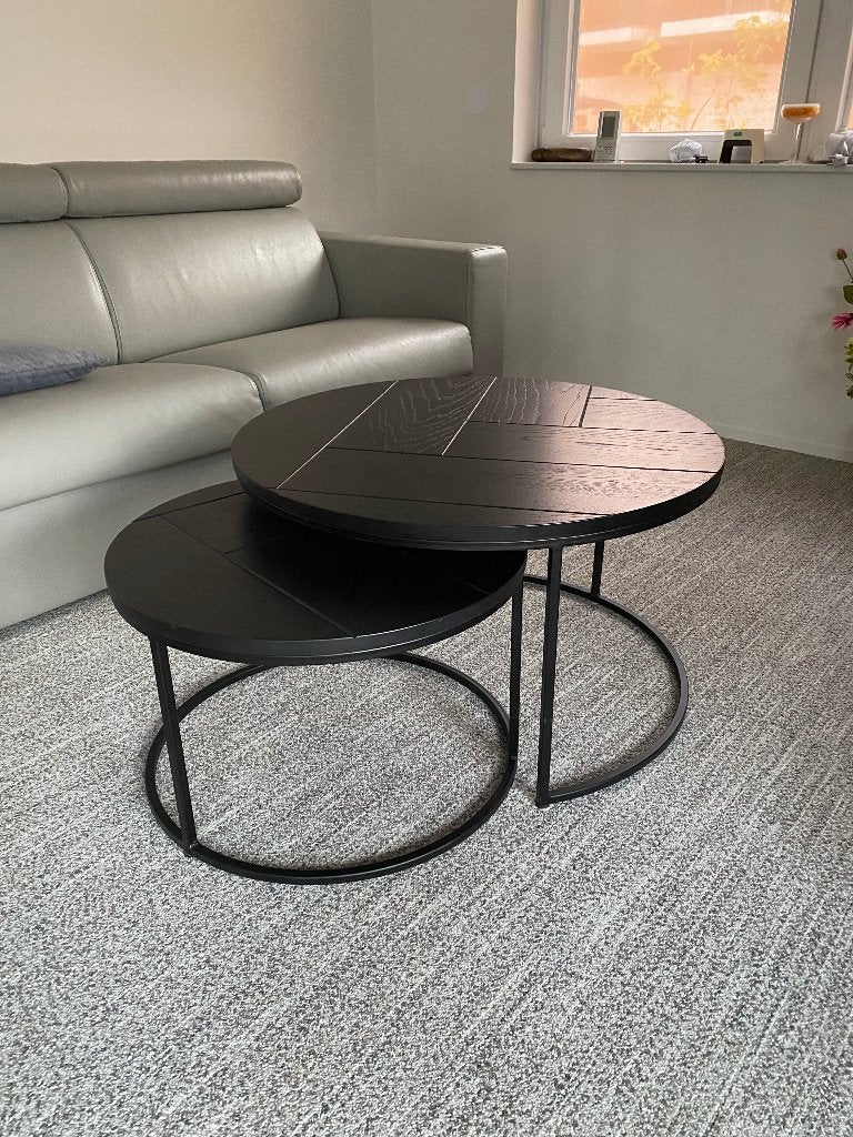 Salontafel-set, 50 tot 100 cm, Rond, 50 tot 100 cm, Zo goed als nieuw