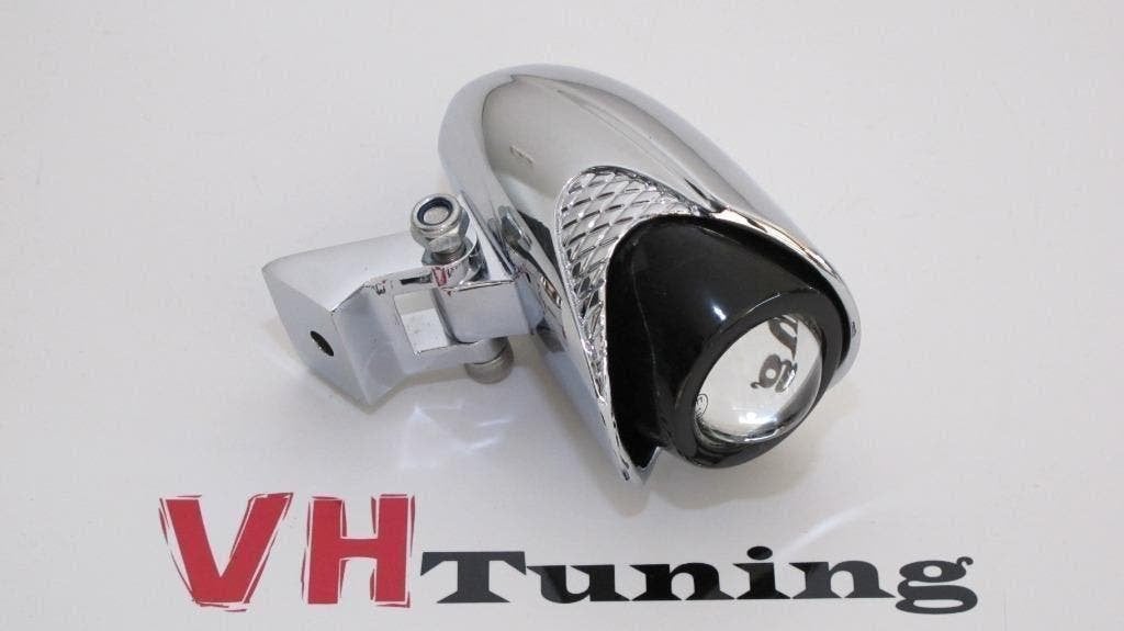 motor/chopper koplamp chroom met lens, Motoren, Ophalen of Verzenden