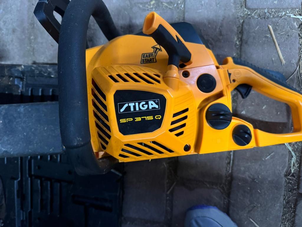 STIGA SP375 Q Kettingzaag benzine 35cm, Ophalen, Gebruikt, Kettingzaag, 30 tot 70 mm
