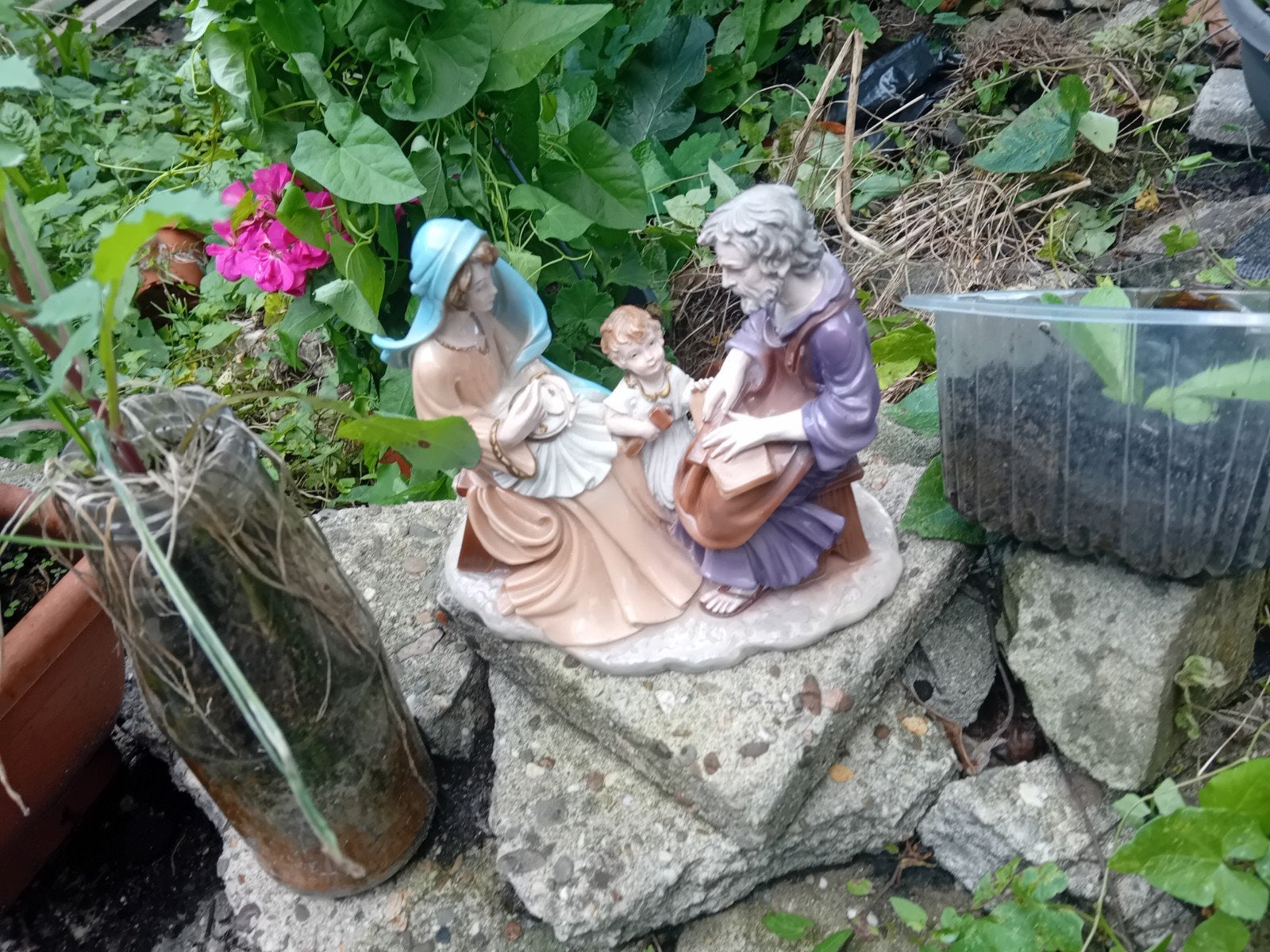 Keramiek Heilige Familie: Jozef, Maria en Kindje Jezus, Ophalen of Verzenden