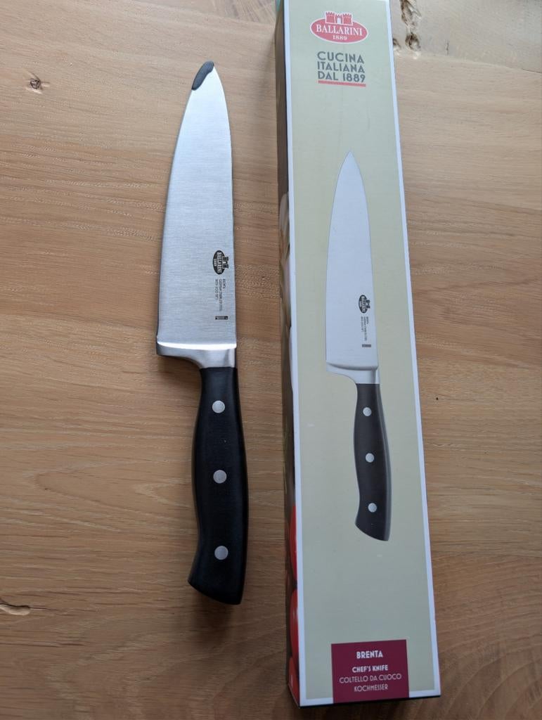 Ballarini(Zwilling) Italia Chef's Knife Koksmes 20cm! Nieuw!, Ophalen of Verzenden, Nieuw, Rvs of Chroom