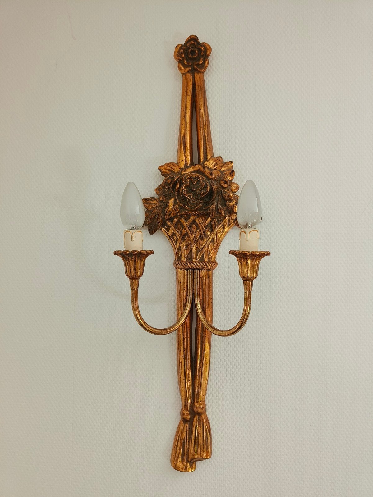 Wandlamp van Deknudt Decora Belgium met 2 lichtpunten, Antiek en Kunst, Ophalen