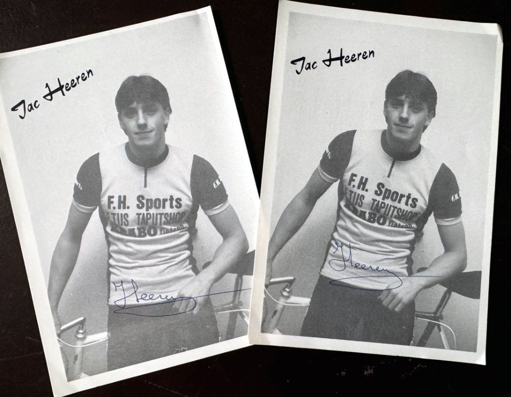 Wielrennen 2 fotokaarten JAC HEEREN – FH SPORTS – gesigneerd, Ophalen of Verzenden, Nieuw, Overige typen