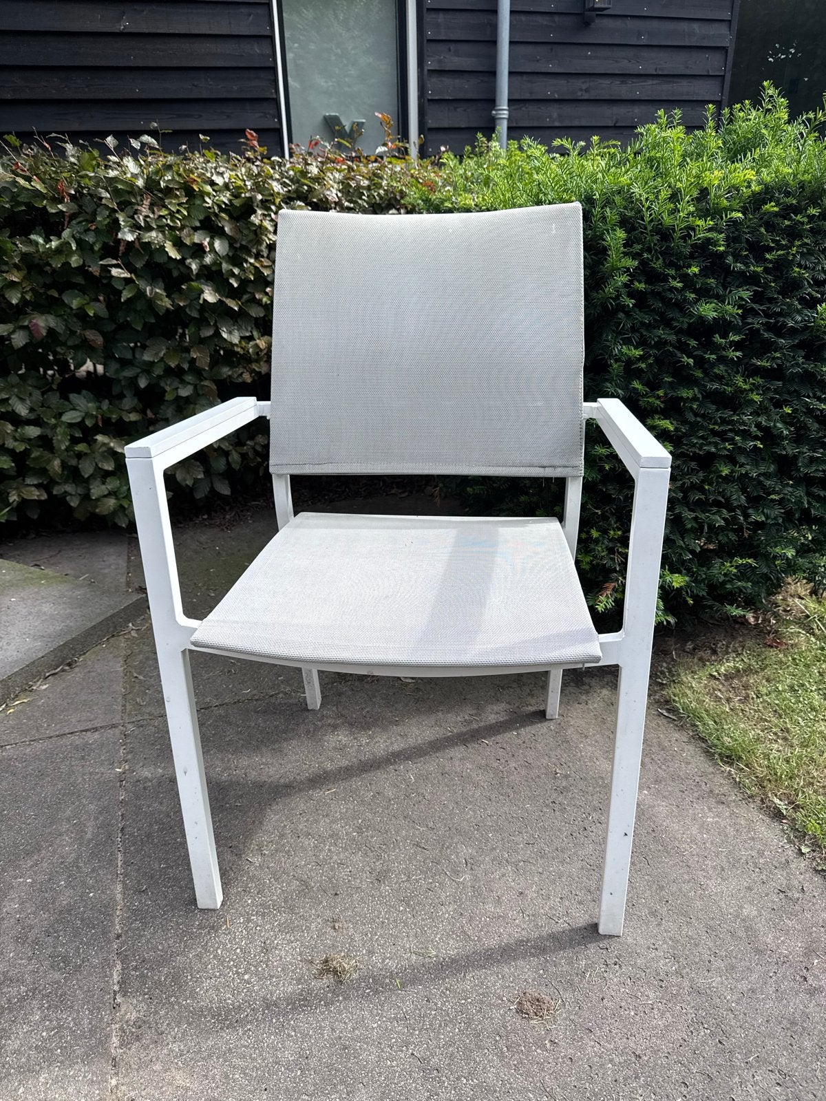 6 stuks tuinstoel met aluminium frame gratis af te halen., Tuin en Terras, Tuinstoelen, Ophalen, Gebruikt, Aluminium