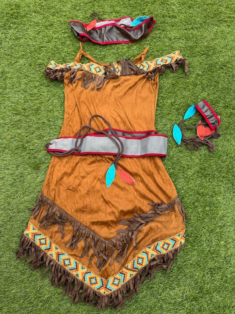 Indianenpak dames maat M/L, Maat 38/40 (M), Carnaval, Ophalen of Verzenden, Kleding