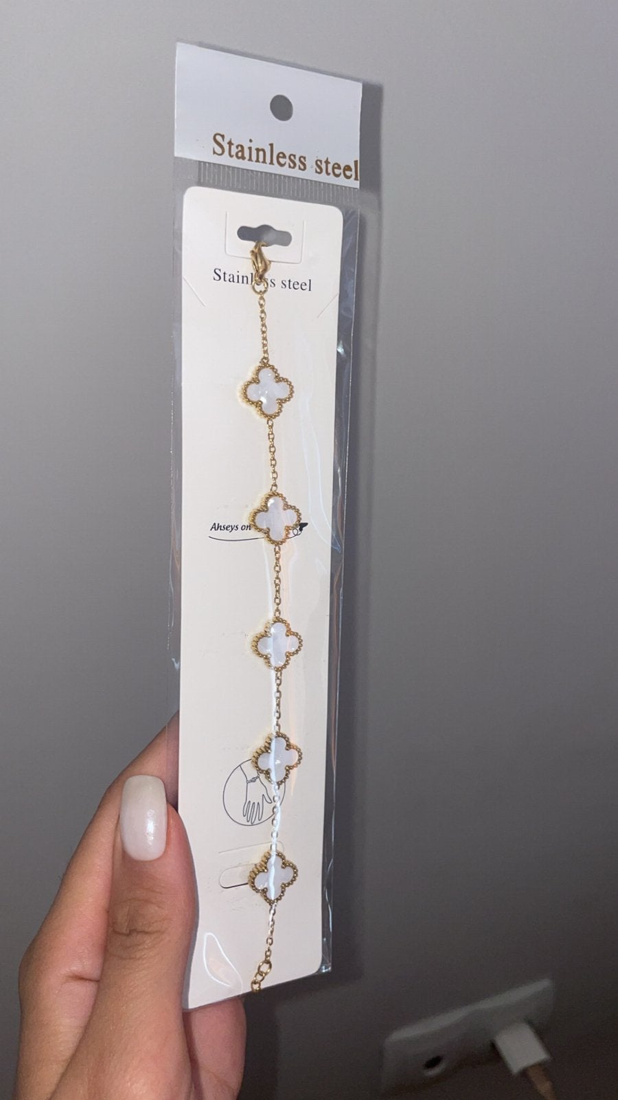 Klaver armband, Ophalen of Verzenden, Zo goed als nieuw, Frame of Mal