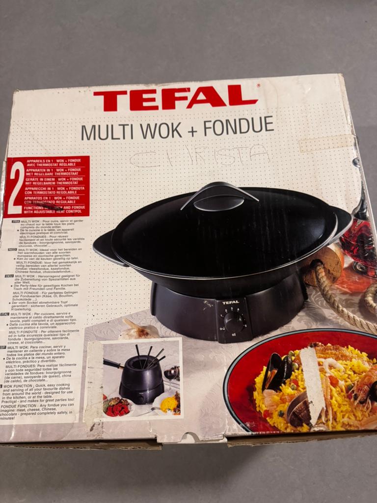 Multi wok/fondue elektrisch, Ophalen, Nieuw, 4 t/m 7 personen